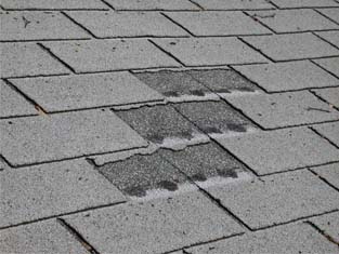 damaged shingles